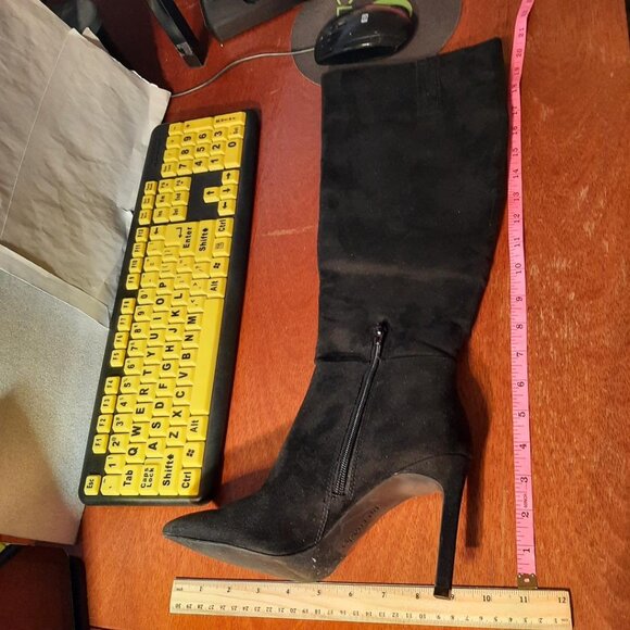 NEW ! Open Edit Barbara Tall Pointed Toe Boot Black Size 7 - Picture 4 of 7